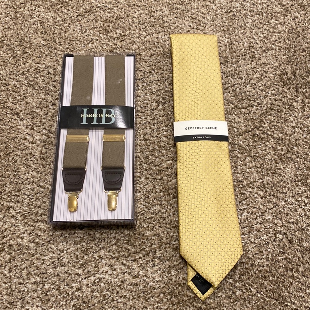 Big and tall - suspenders and tie